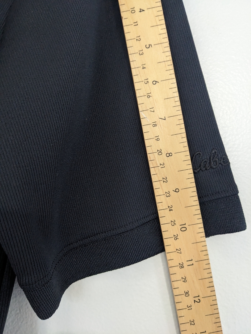 Cabela's Polo Shirt Mens Medium Black Ribbed Logo Outdoor Golf Short Sleeve - Picture 8 of 10